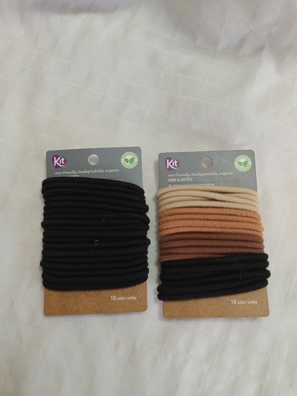 2 X hair elastics packs biodegradable, organic and ecorfriendly